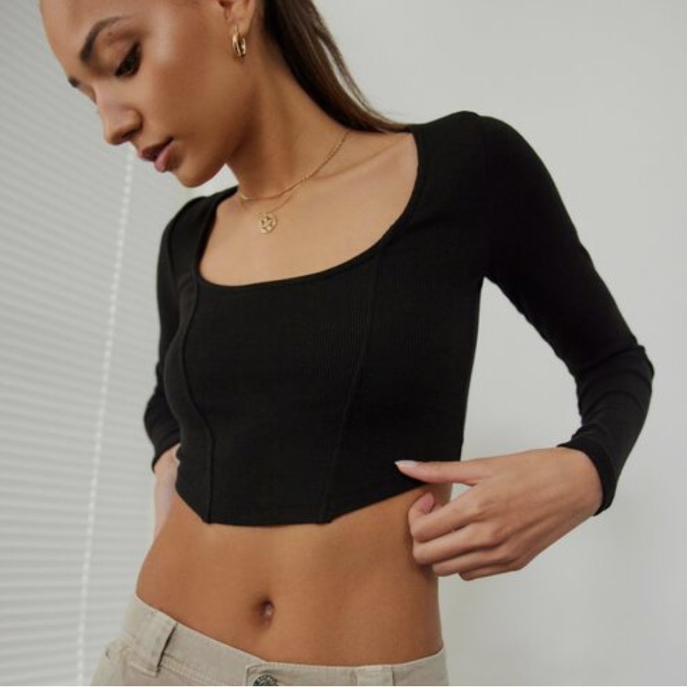 Garage Long Sleeve Corset-Style Tee